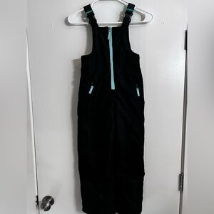 Champion C9 Black & Teal Snow Bibs Size S (6-6X)